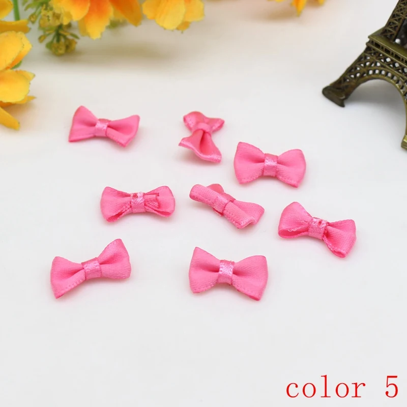 50/100 Stück 10mm-20mm Kleine Satinband-Schleifen Blumenband-Schleifen Bastelbedarf Kinderkleidung Hochzeit Party Nähen DIY Dekorationen – Detail 9