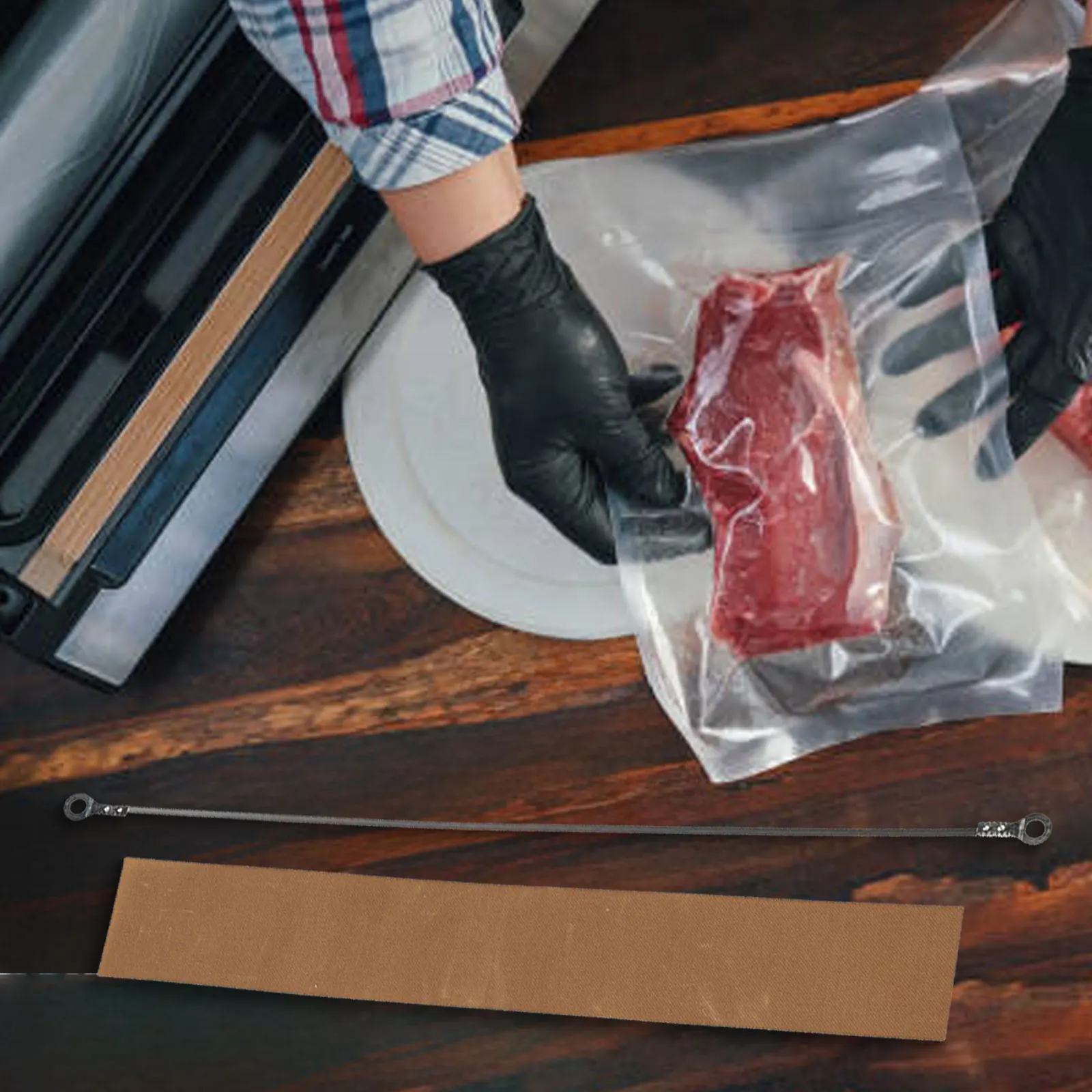 1PC High Temperature Cloth With Flat Heating Wire Impulse Sealer Heat Wire Element Strip Sealing Machine Heater  Wire Element