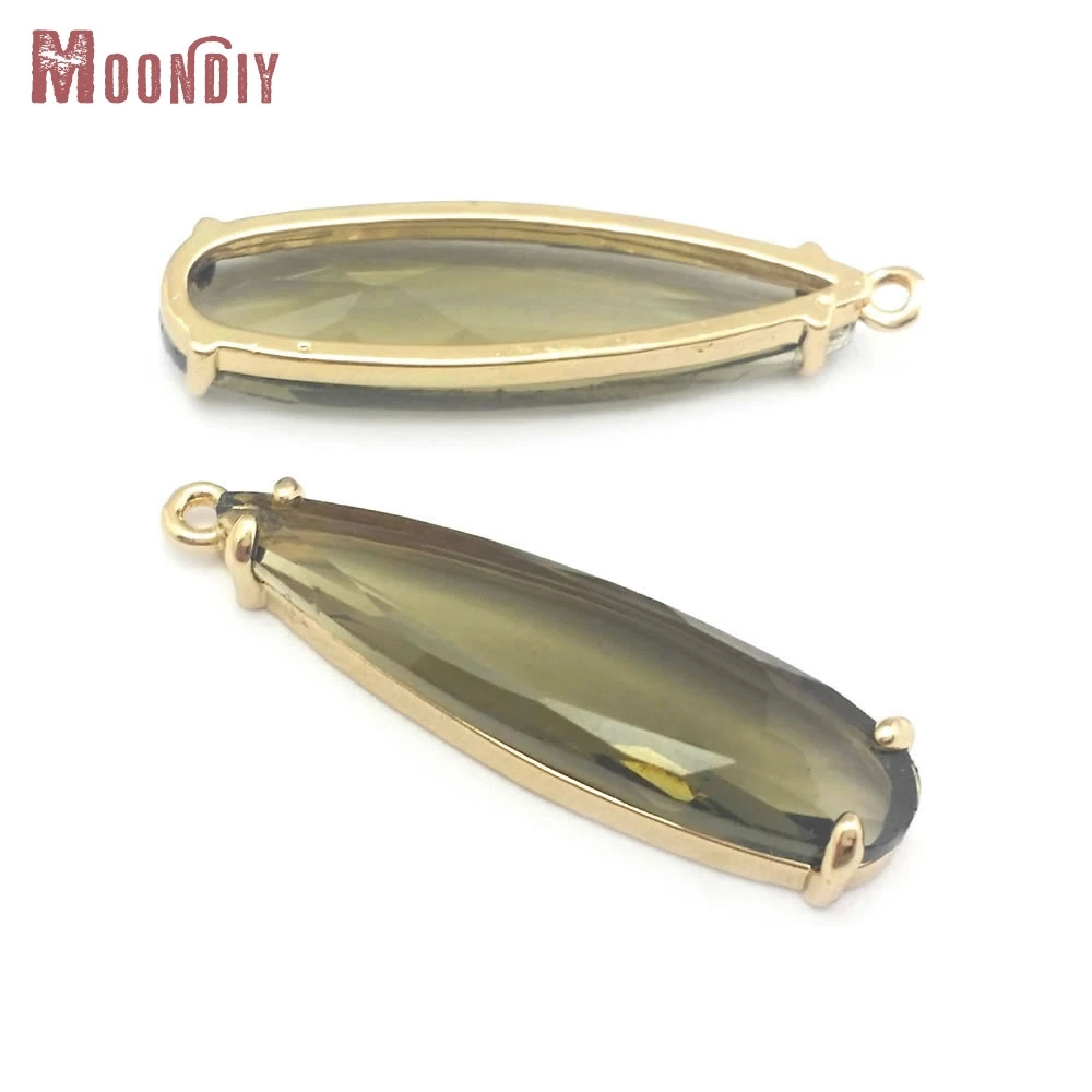 

6 шт. 8x30 мм, высокое качество, цвет шампанского, золото, латунь и стекло, длинная капля, подвески, подвески, аксессуары для изготовления ювелирных изделий своими руками