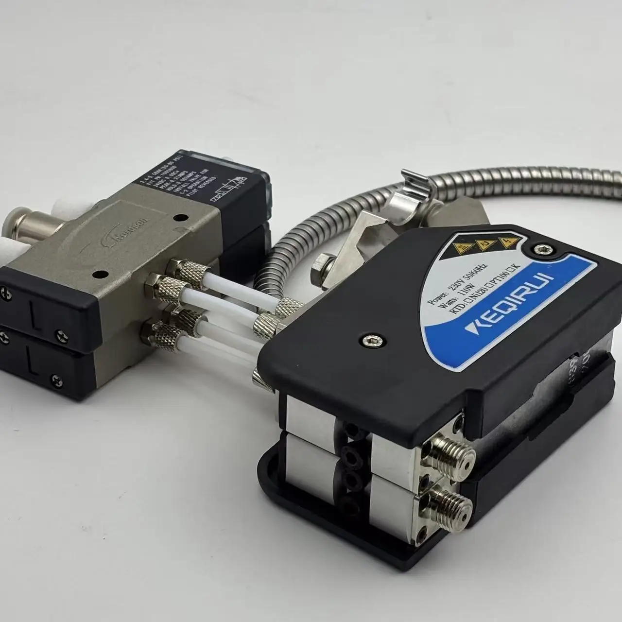 Dual-Valve 16mm Distance Mini Industrial Hot-Melt Glue Gun Automatic & Manual Dotting for Various Applications