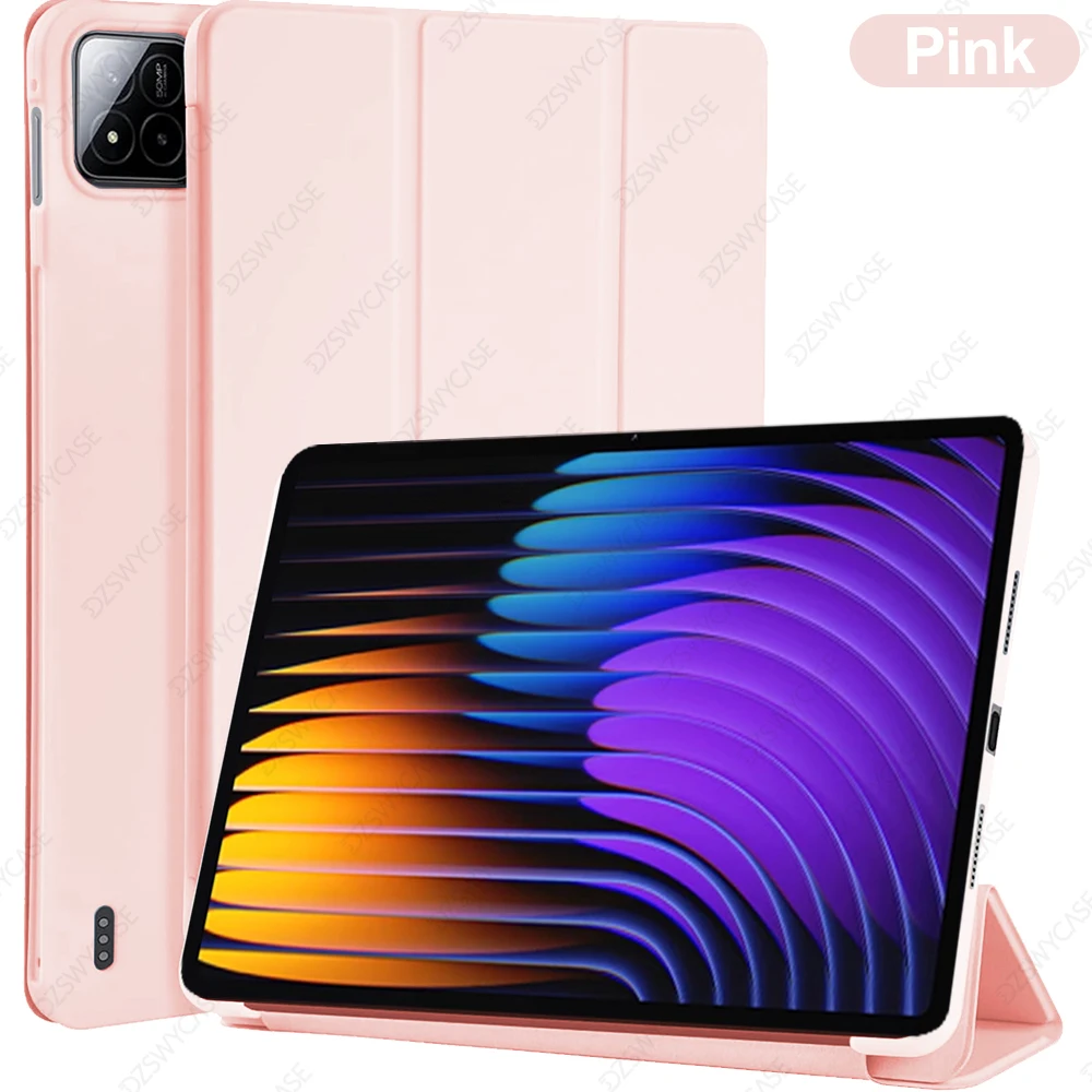 Case voor Xiaomi Pad 7/7 Pro (11,2-inch, 2024), voor Xiaomi Pad 8/8 Pro (11,2-inch, 2025) Terug Tri-Fold Stand Beschermende Tablet Cover