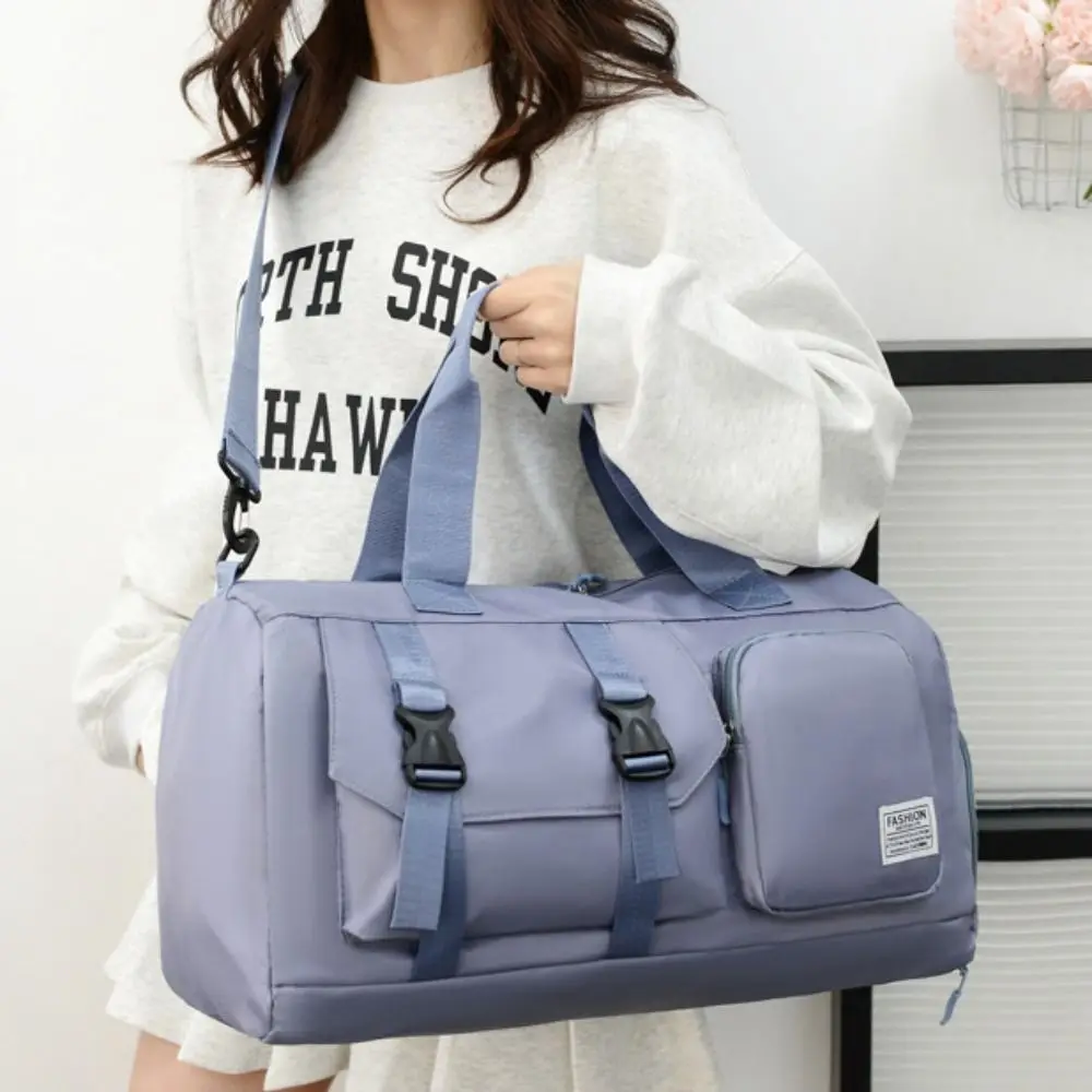 

Shoulder Bag Oxford Travel Luggage Bag Foldable Sturdy Nylon Duffle Bag Multi Layered Multi-functional Gym Fitness Bag Fitness