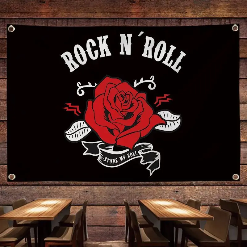 VIKAMA Colorful Graffiti Electric Guitar Decorative Tapestry Wall Hanging Room Decor Bedroom Living Music Studio Cool Soft Cozy