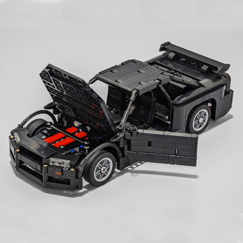 New Skyline R34 (1:15) 2 Fast 2 Furious Supercar Racing Car Vehicle Sport Model Buiding Block Bricks Toys for Kid Birthday Gifts