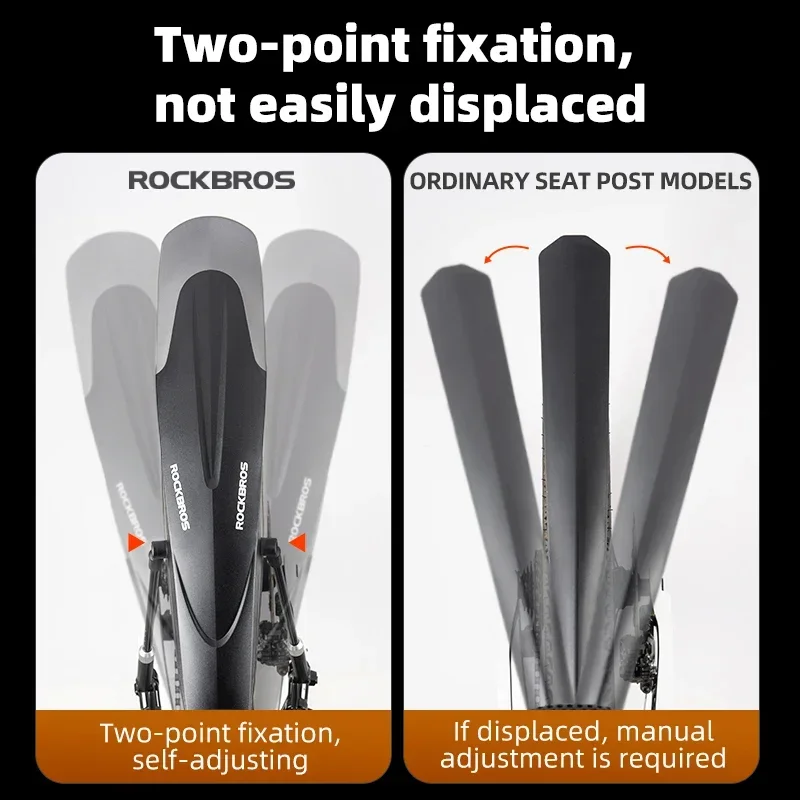 ROCKBROS Mountain Bike Mudguard Widen Quick Release 26-29 Inch Durable lnnovative Installation Fender Bicycle Accessaries