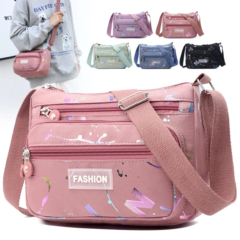 New Shoulder Bag Women's Fashion Commuting Shopping Versatile Tote Bag Multi-layer Storage Simple Crossbody Bag