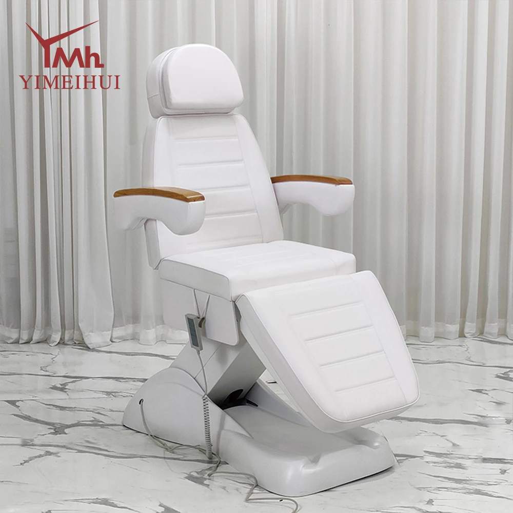 

Salon Furniture White 3 Motors Electric Cosmetic Treatment Massage Table Luxury Aesthetic Chair Electric Beauty Bed