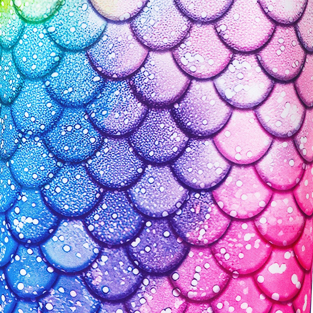 Mädchen Meerjungfrauenflossen-Bikini 3-teiliges Set, Badeanzug mit Fischschuppen-Print, Prinzessinnen-Mode-Performance-Bademode, Schwimmkostüm für Kinder – Detail 11