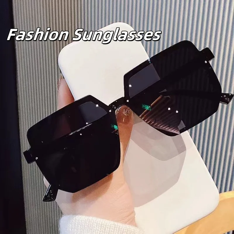 

New Retro Large Frame Sunglasses Men and Women High-end UV Resistant Glasses Outdoor Travel Driving Sunshade Goggles