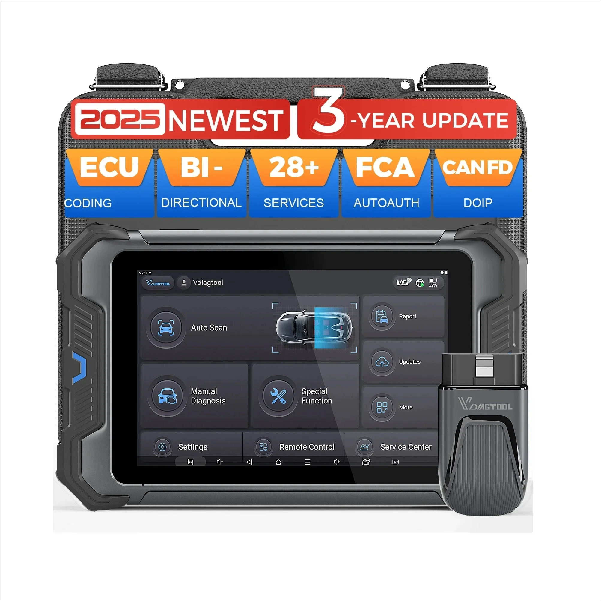 Hot VD80BT Lite Odb Car Scanner Automotivo Profissional Appareil De Diagnostic Automobile Diagnostic Machine for Car and Key