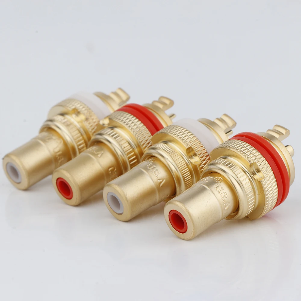 Pozłacane złącze żeńskie CMC RCA Adapter do montażu na panelu podwozia Wtyczka audio Wtyczka 3,5 mm AV