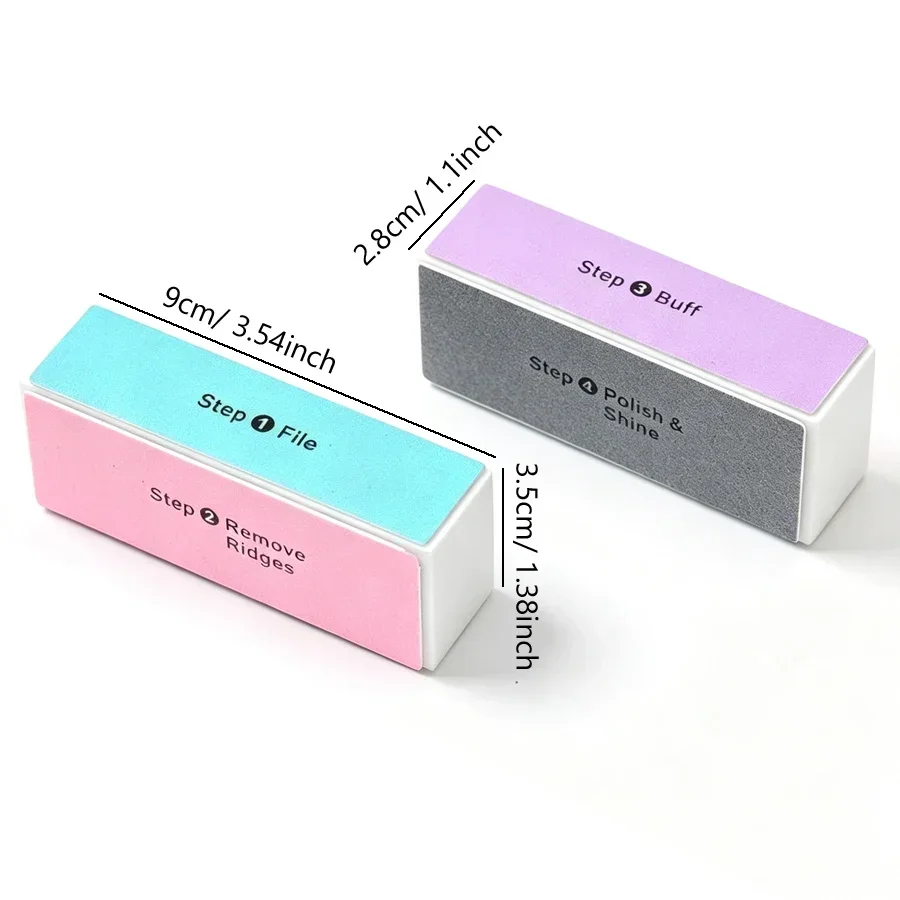 5 Pcs Colorful Nail Buffer Block 4-Way High-Density EVA Foam Nail Files Nail Art Manicure Tools for Home And Salon Use