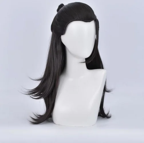 Black Straight Short Wig for Geto Suguru Cosplay From Anime Jujutsu Kaisen Synthetic Heat-Resistant Hair