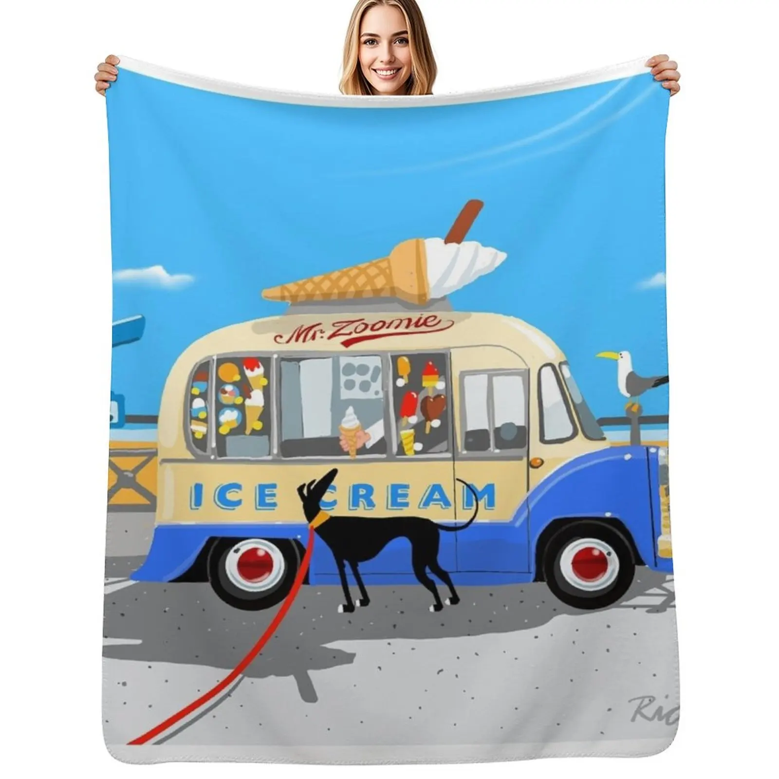 

Mr. Zoomie Throw Blanket Cozy Napping Blanket Gift for Mom Dad