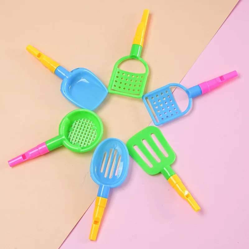 6/12/24 PCS MINI Children Shovel Whistle Summer Outdoor  Beach Shovel Whistle Interesting Of Toys  Birthday Party Kid Gifts