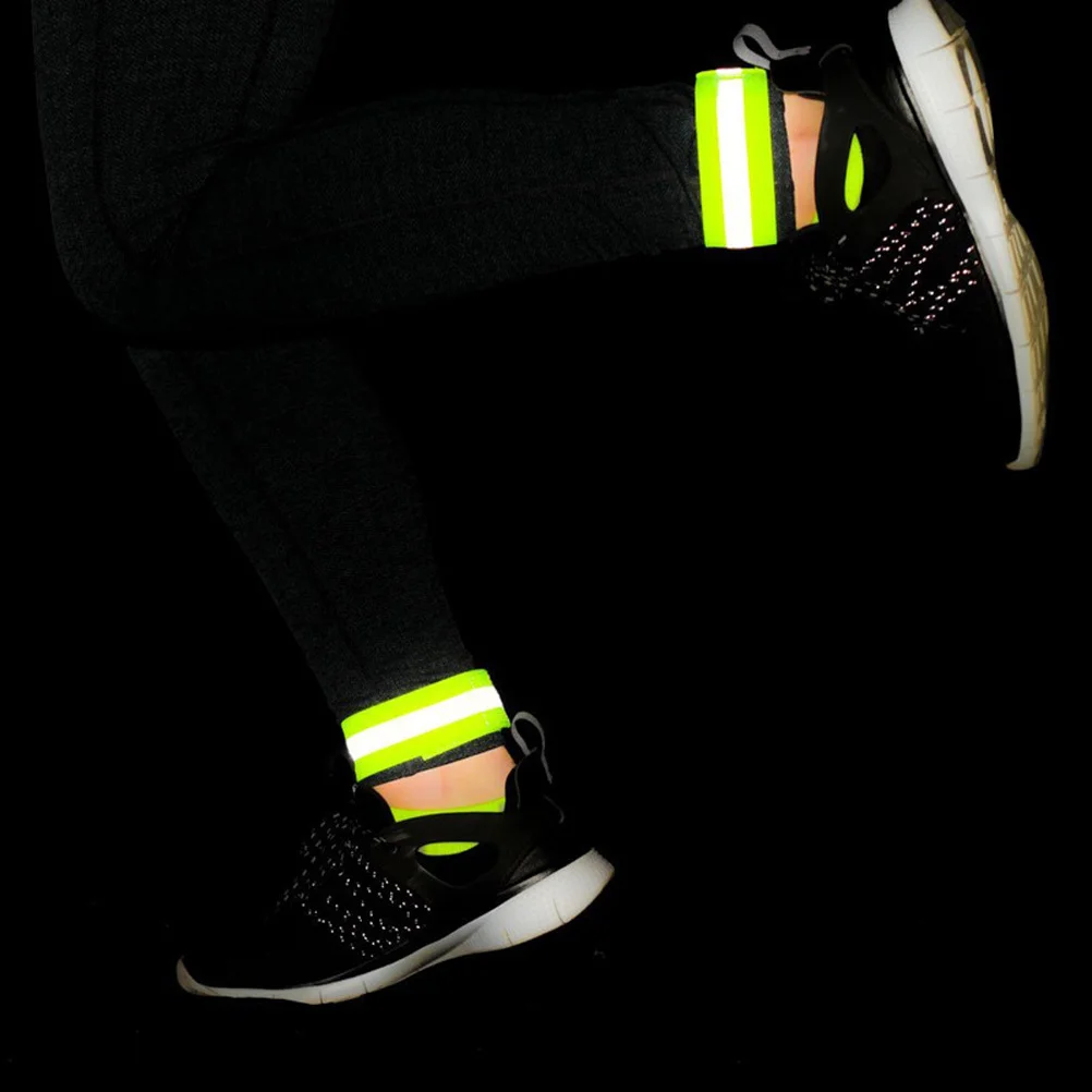 

2 PCS/Pair Wrist Bands Reflective Bracelet Wristbands Elastic Ankle Night Running
