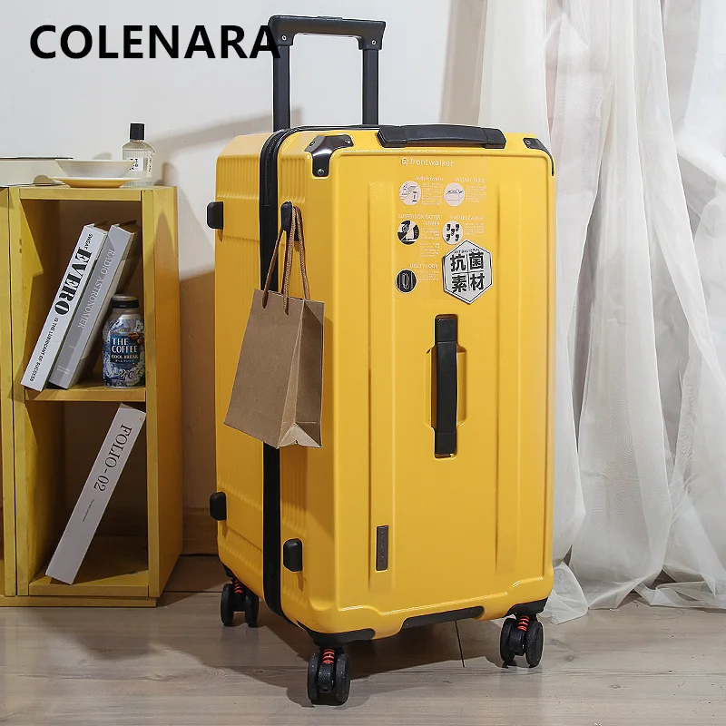 

COLENARA High Quality Luggage PC Oversized Capacity Trolley Case Ladies Cart Type Travel Bag Men with Wheels Rolling Suitcase