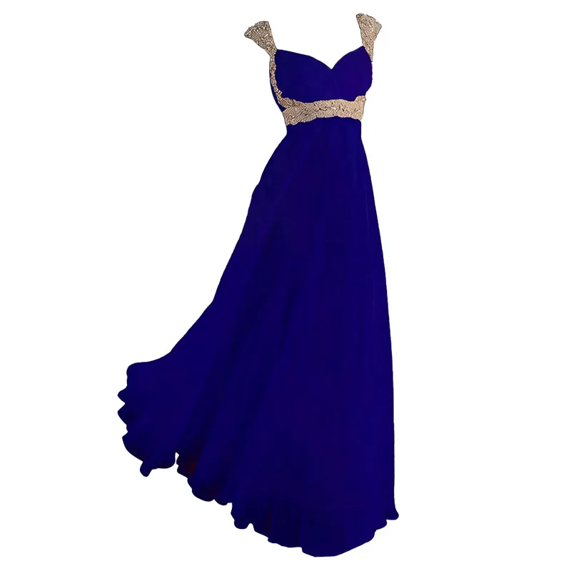 Liquidación de stock: Vestidos de noche de gasa con hombros descubiertos, cuentas y cristales, manga casquillo, para damas de honor, fiestas de boda, formales, de graduación, con cordones.