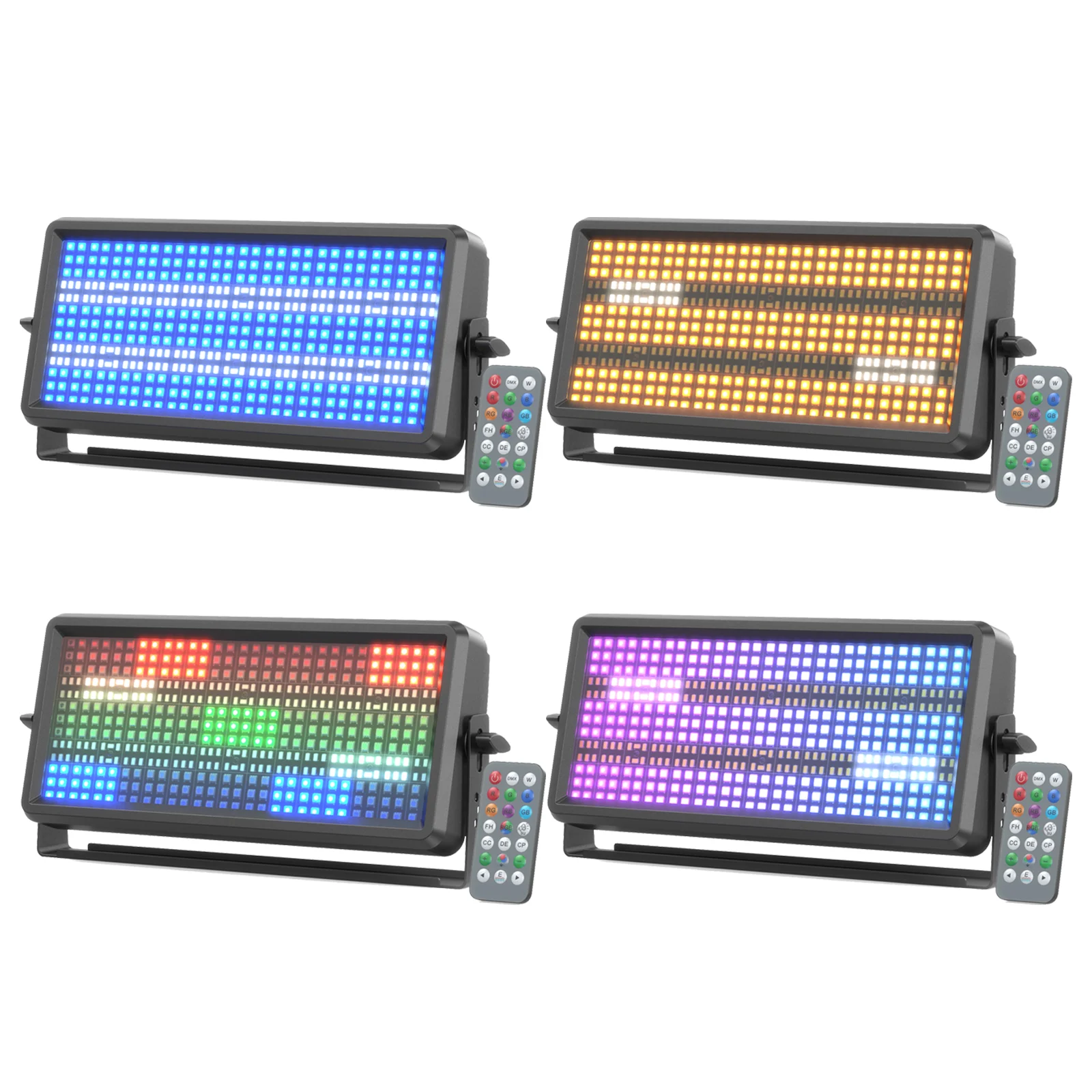 Yiflamefly 1/2/4 Stück 150W Wall Washer Lichtleiste 450-RGB&Weiße LEDs Bühnenbeleuchtung DMX512 Disco-Lichter für Hochzeit DJ Party KTV Bar