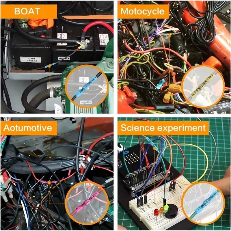 50/100 Stück Wärmeschrumpf-Flachsteckverbinder Isolierte Anschlüsse Männlich-Weiblich Elektrische Kabelklemmen Schnellverbinder – Detail 5