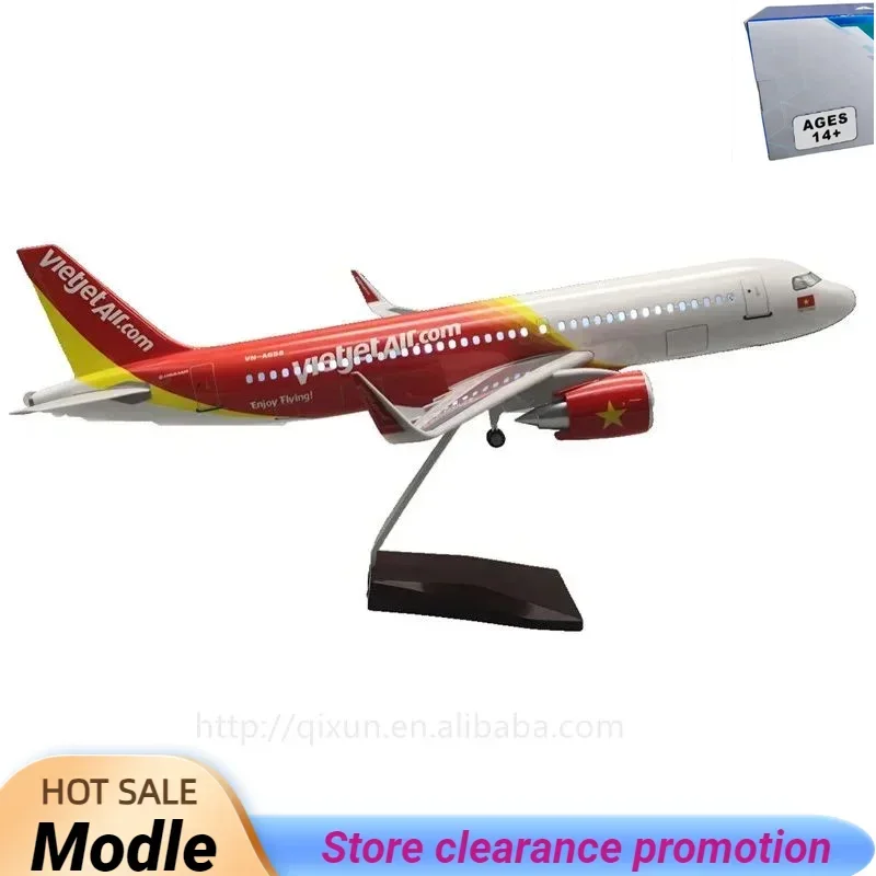 

Лидер продаж, масштаб 1:80, 47 см, модель из смолы, модель самолета A320, Vietjet, модель самолета с колесами, детские игрушки, домашний декор