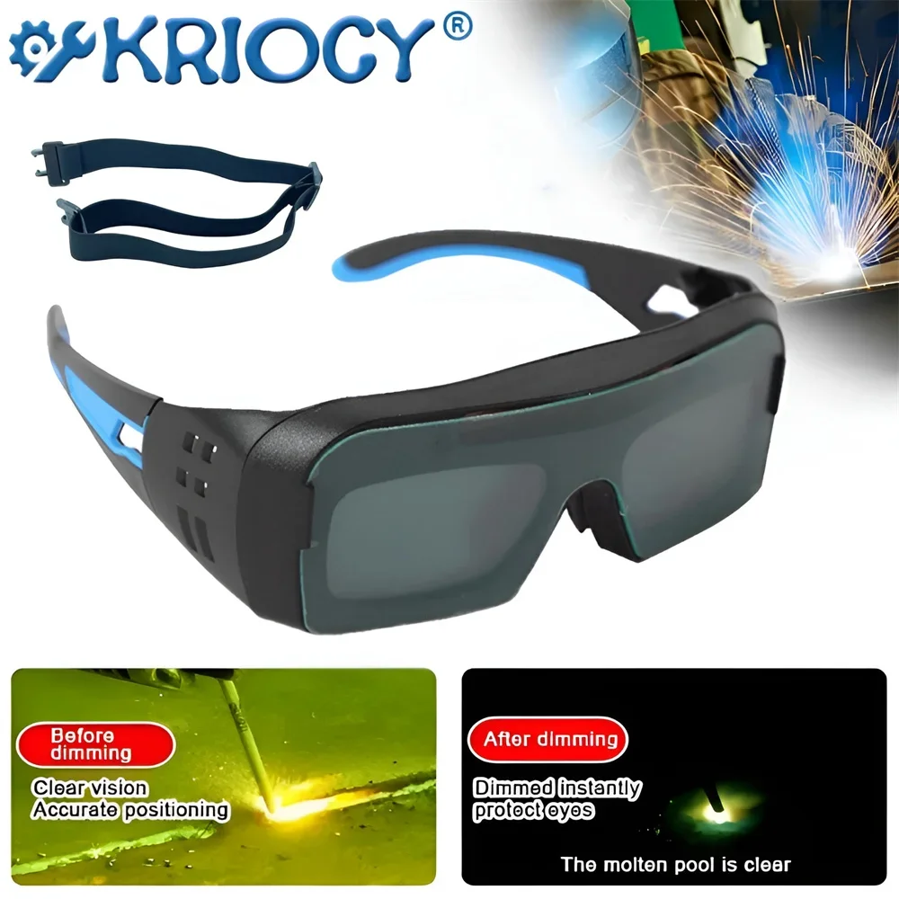 Auto Darkening Welding Glasses Solar Power Safety Protective Welders Glasses Argon Arc Welding EquipmentElectric Welding Glasses