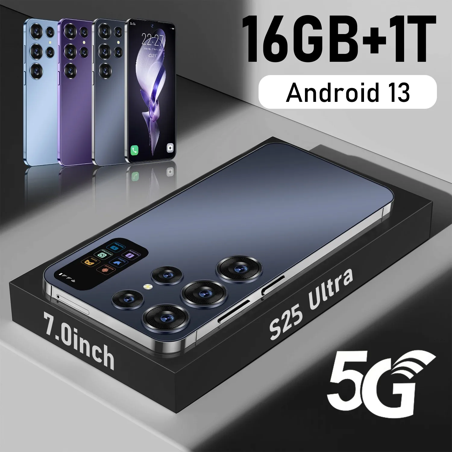 

New Global S25 Ultra smartphone 7.0 HD Screen 16G+1T 8800mAh Android13 Celulare 5G Dual Sim Face Unlocked Original Mobile Phone