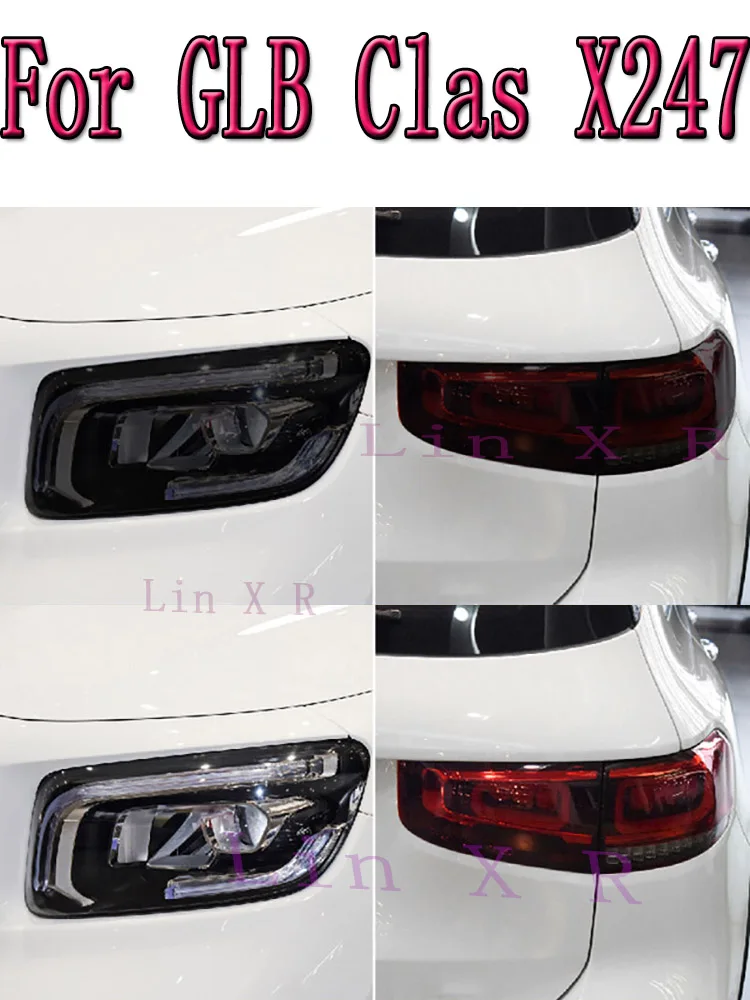 For Mercedes Benz GLB Class X247 2020 Car Exterior Headlight Anti-scratch Front Lamp Tint TPU Protective Film Cover Accessories