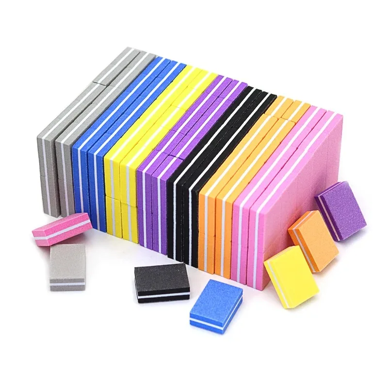 50/100pcs Professionale Mini Nail Art buffer 100/180 Carta Vetrata Manicure Cura File Sabbia Polacco Unghie File Attrezzature di Rettifica strumento