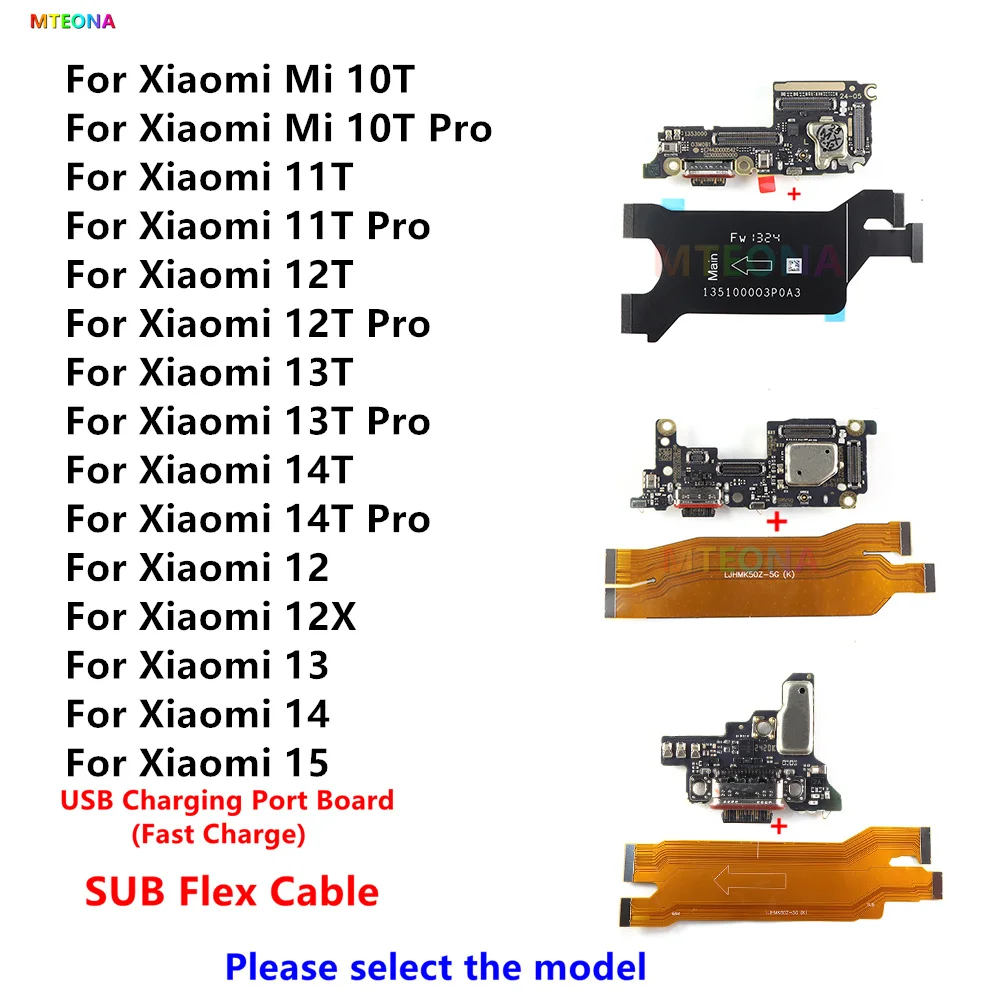 For Xiaomi Mi 11T 10T 12T 13T 14T Pro 13 14 15 12 USB Charging