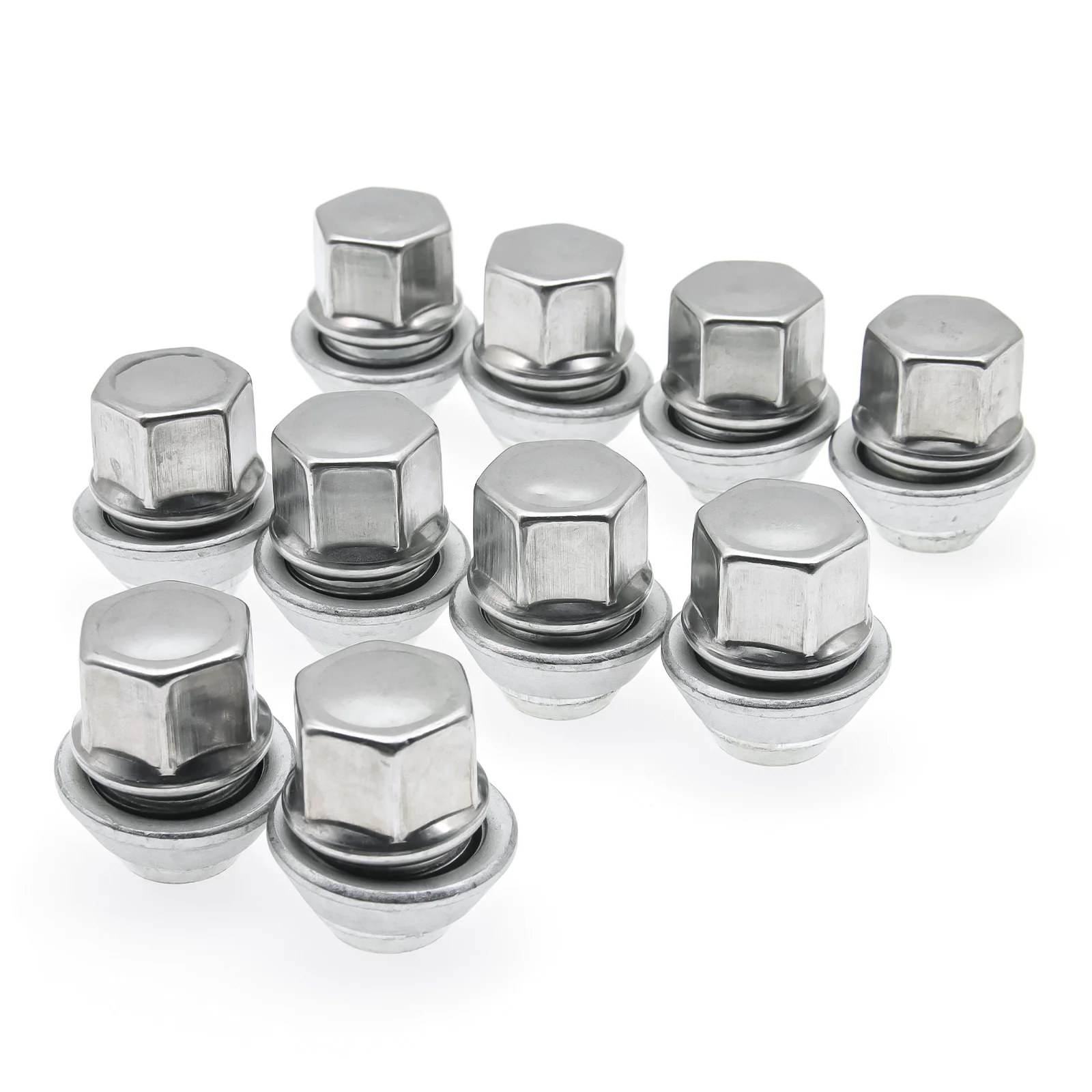 For Ford Fiesta Mondeo C-Max Focus MK1 MK2 MK3 ST RS 10PCS/lot Alloy Steel Wheel Nuts M12x1.5 19MM Bolt Lug Stud Tyre Nut