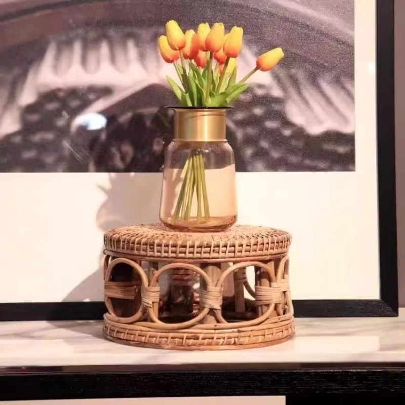 สตูลหวายแฮนด์เมด, สตูลขั้นบันไดข้างโซฟา, ม้านั่งขนาดเล็กพม่า, สตูลตกแต่งห้องนั่งเล่น, สตูลรองเท้าเด็ก