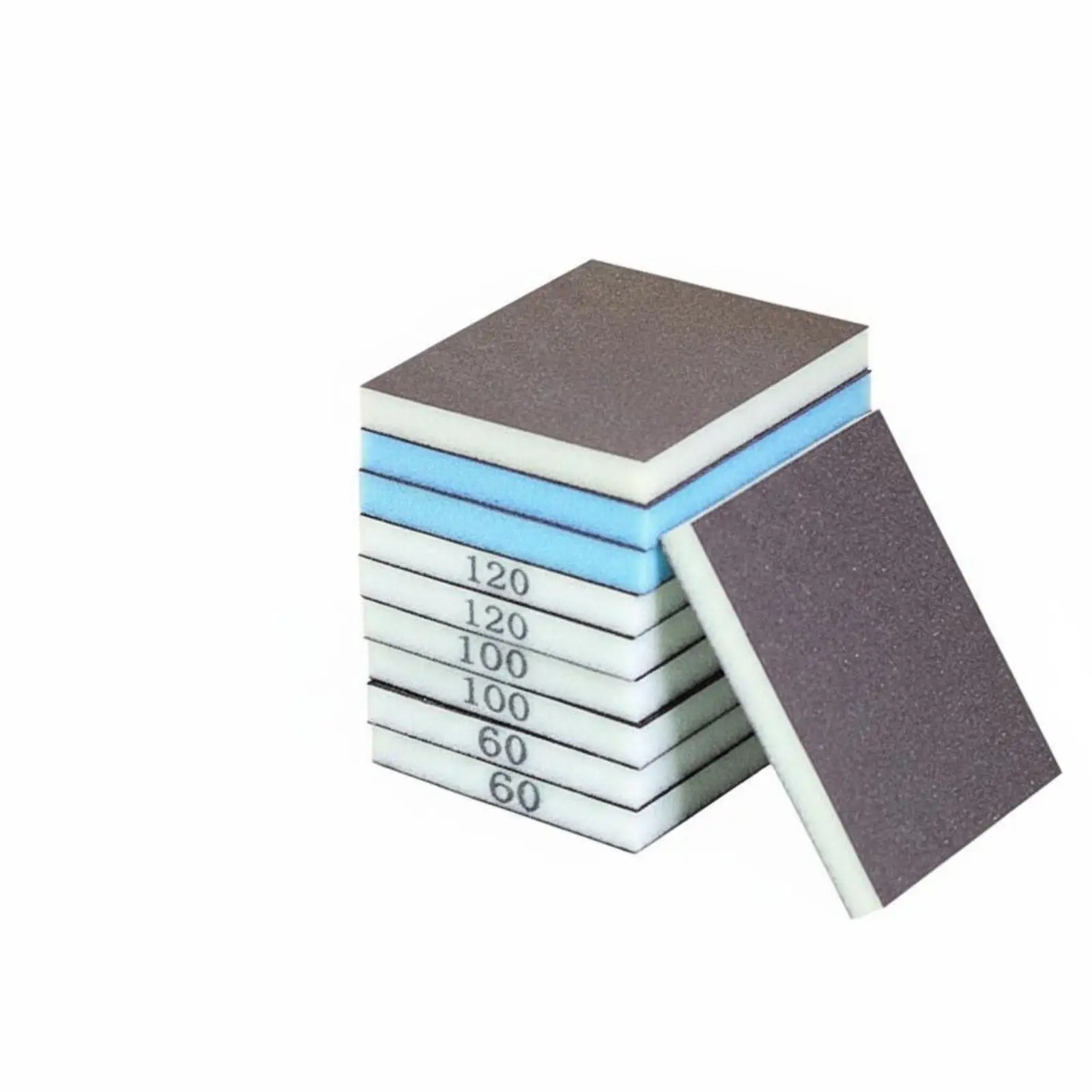 Sanding Sponge Block Kit with High Density Emery Coating for Woodworking Metal Finishing Drywall Smoothing Paint Prep Wet Dry