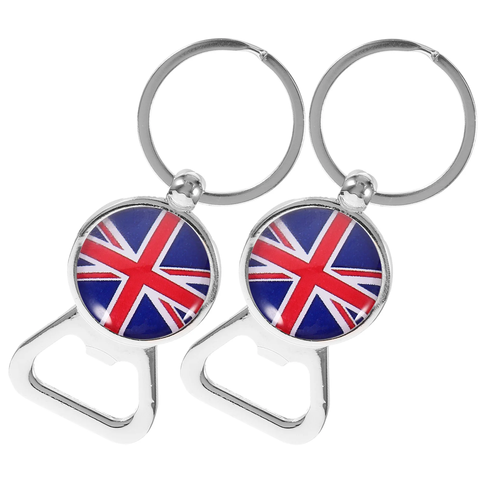 

2Pcs National Flag Beer Bottle Opener Keychain Metal Manual Opener Portable Soda Lid Remover for Camping Graduation Outings