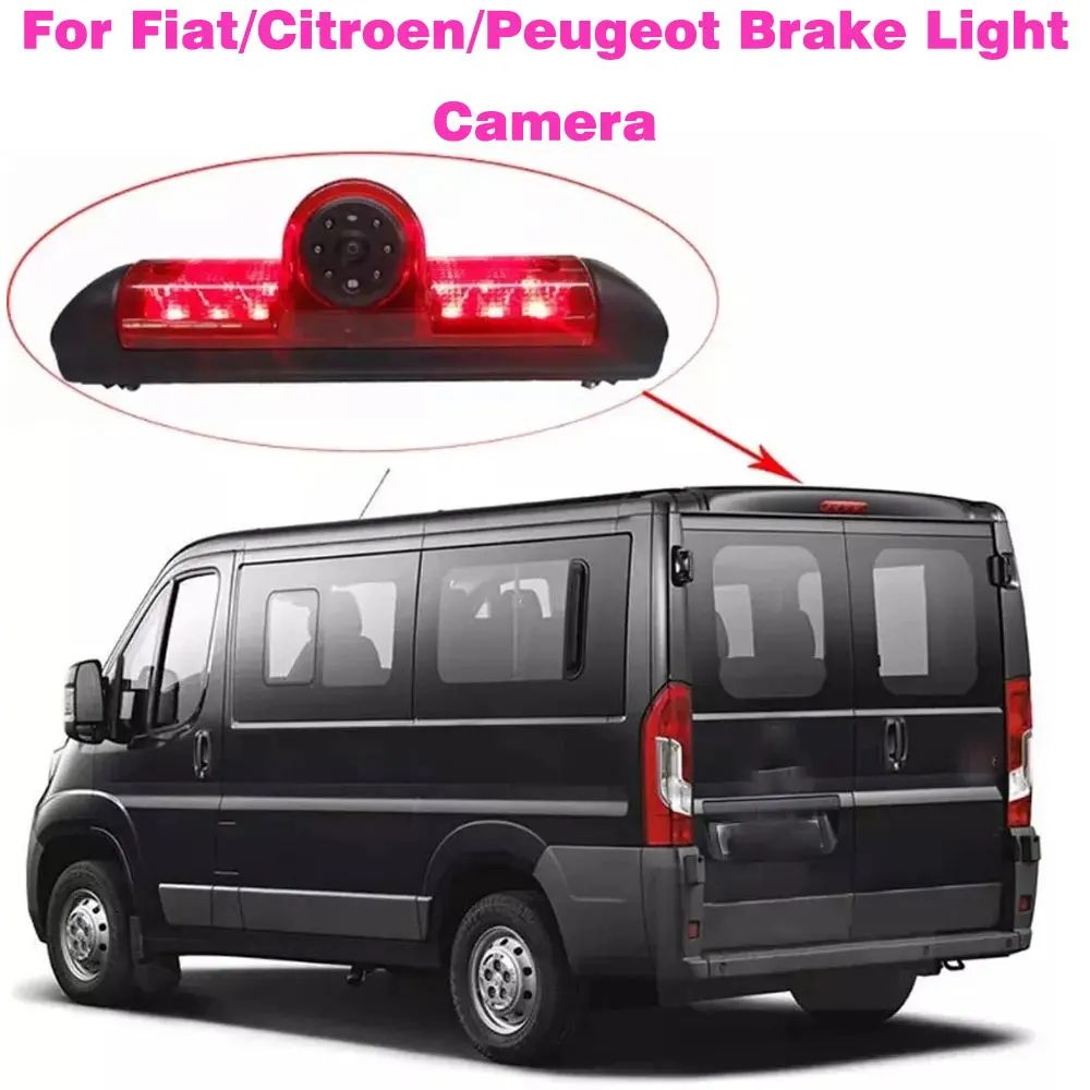 LED Light Parking Rear View Camera CCD Car Brake Light Reverse Camera For Citroen JUMPER III FIAT DUCATO X250 Peugeot BOXER III