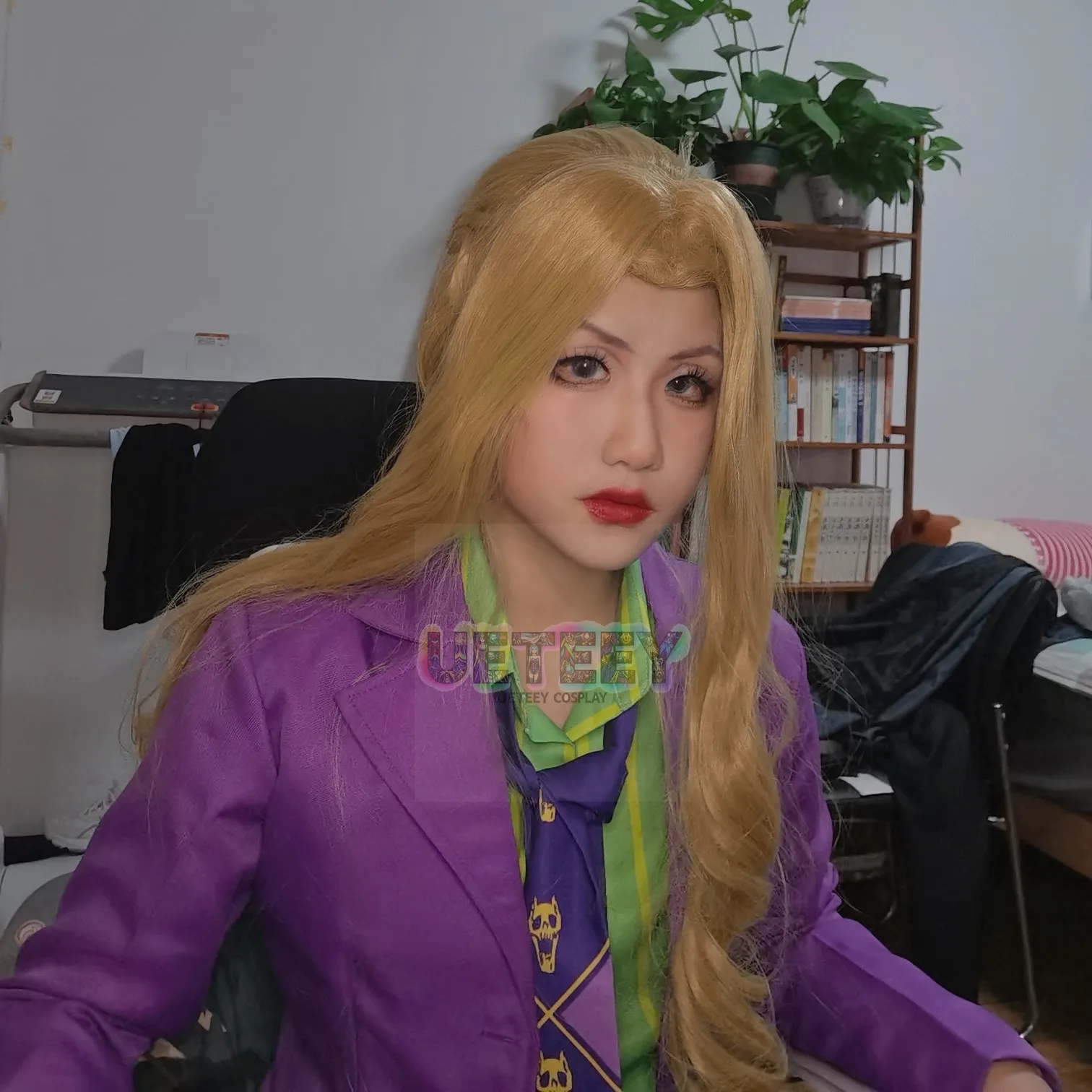 UETEEY 키라 요시카게 보라색 스타일 여성 버전 할로윈 코스프레 의상