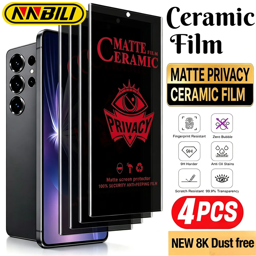 NNBILI 4Pcs Self Repair Film For Samsung Galaxy S26 S25 S24 S23 S22 S21 S20 S10 S9 S8 Ultra Plus Privacy Screen Protector Unlock