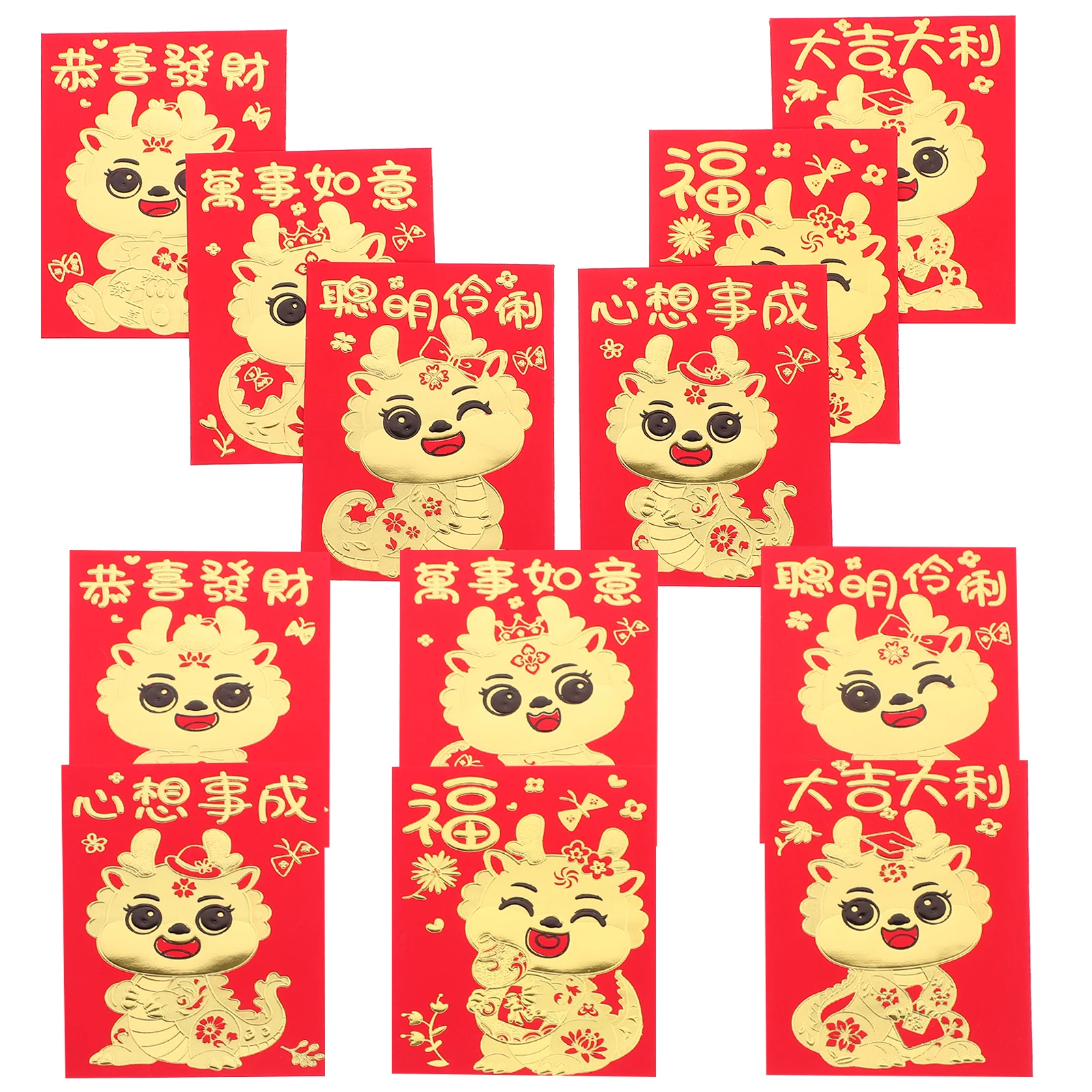 

30pcs Dragon Year Red Envelopes 8x11 5cm Size Creative Paper Bags for Chinese New Year Gift Lucky Money Packet