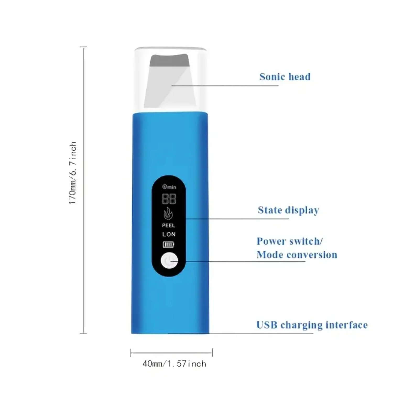 Gezichtshuidscrubberspatel - Mee-eterverwijderaar Poriereiniger en comedo-extractor voor diepe reiniging en peeling