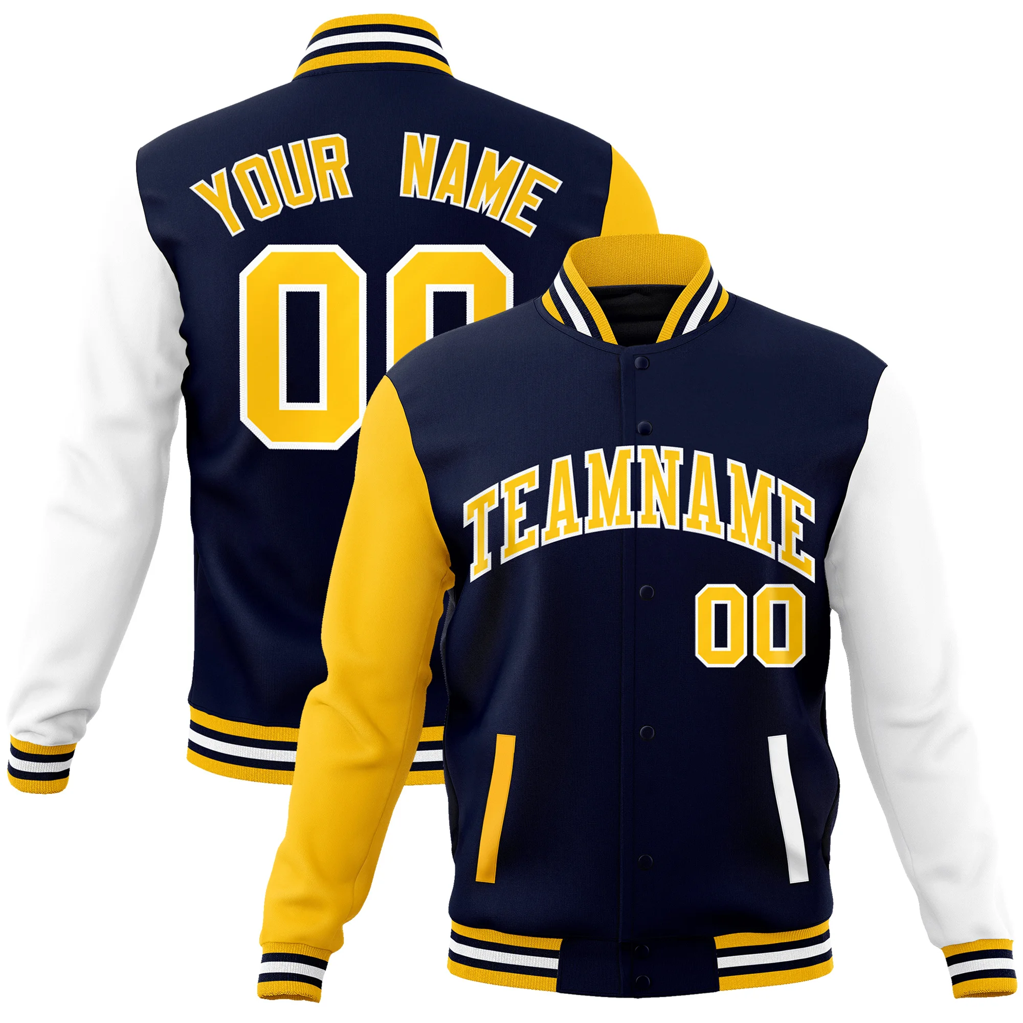 Casaco personalizado Baseball College, Costurado Brasão Colégio, Letterman Sports Jacket, letra e número