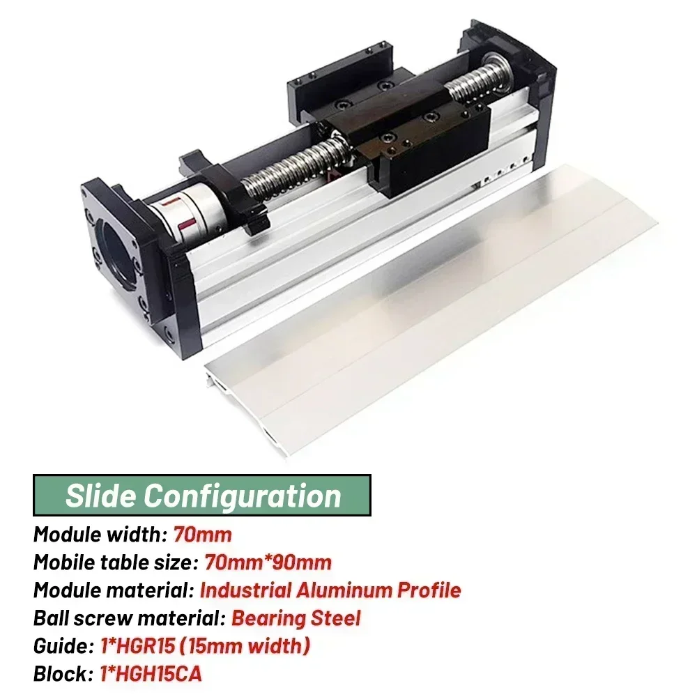 CNC Fully Enclosed Sliding Table 70mm Wide Ball Screw Linear Guide XYZ Axis Stage with Dust Cover Actuator Sliding Table