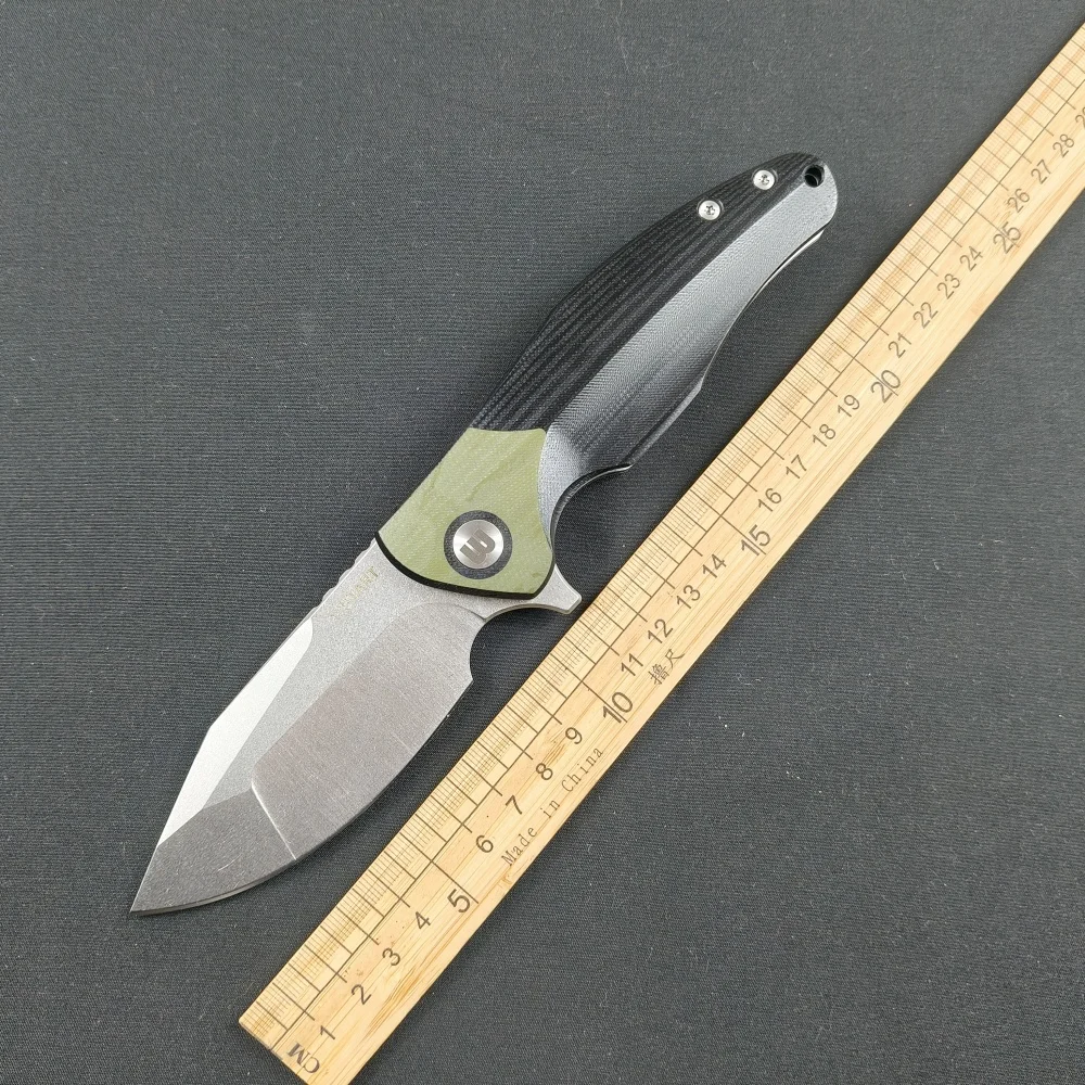 

Y-START D2 Blade Stonewashed Outdoor Hunting Camping Folding Knives G10 Handle Fast Open LK757
