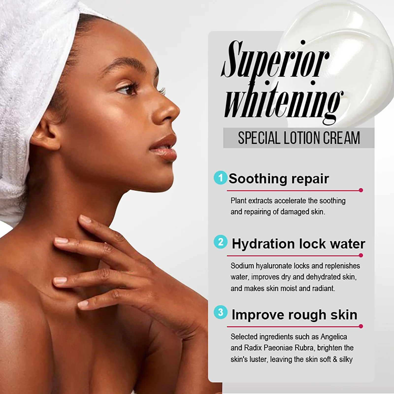 AILKE Superior Brightening Perfector & Body Lotion, Antioxidant, Soothing, Hydration, Reduce Blemish, Improve Rough Skin Cream