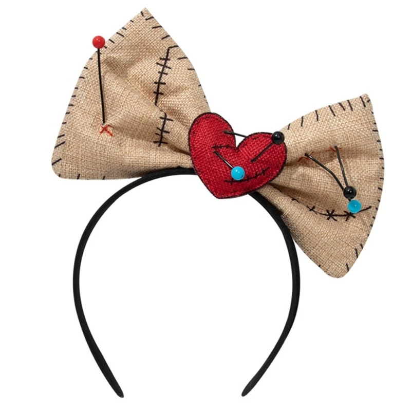 Halloween Cosplay Hairhoop Bowknot Hairband Voodoo Necklace Costume Headband Adult Theme Party Subcultures Headwear