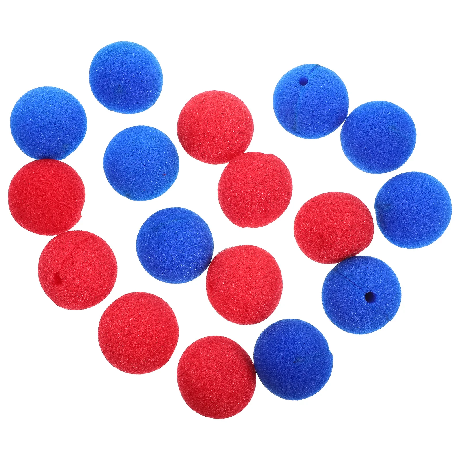 40 pièces drôle éponge Clown accessoires de fête professionnels accessoires de scène pour la fête de noël Halloween (5CM de diamètre, rouge 20 pièces + bleu 2