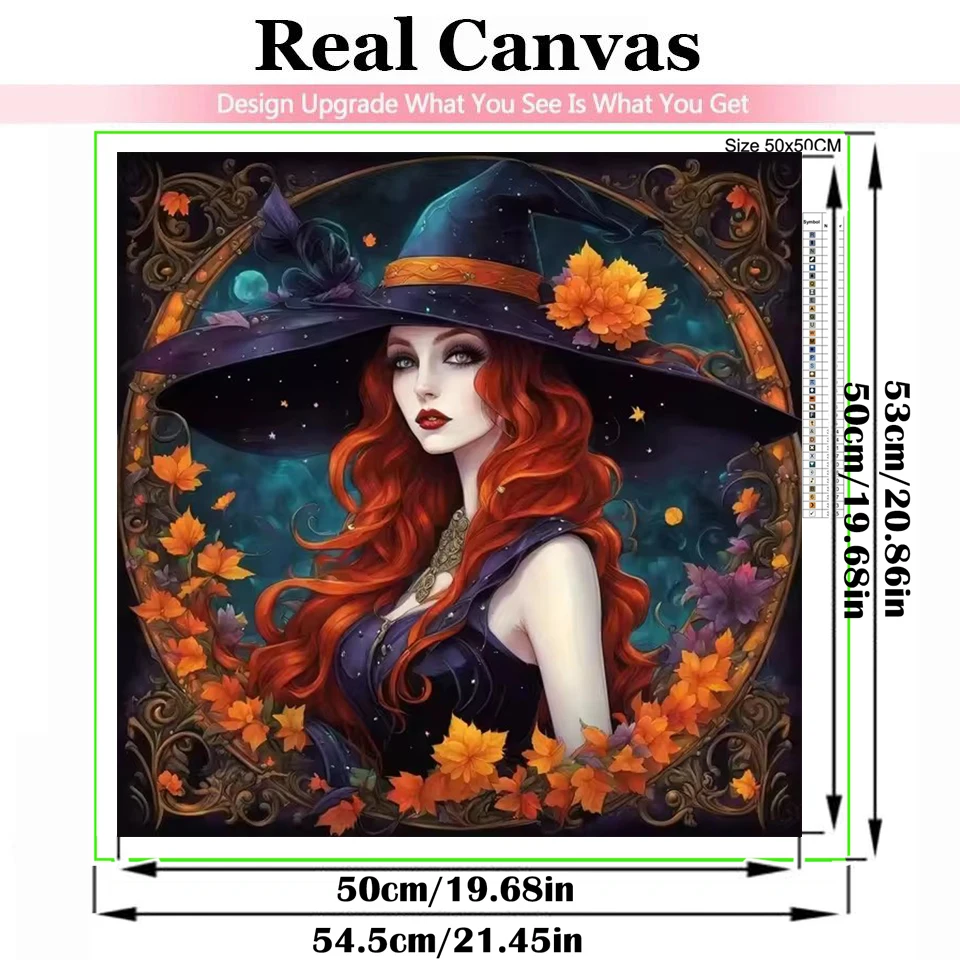 Gothic Magic Witch 5D DIY Diamond Painting Mosaic Embroidery Full Square Round Dark Style Fantasy Magic Art Halloween Home Decor