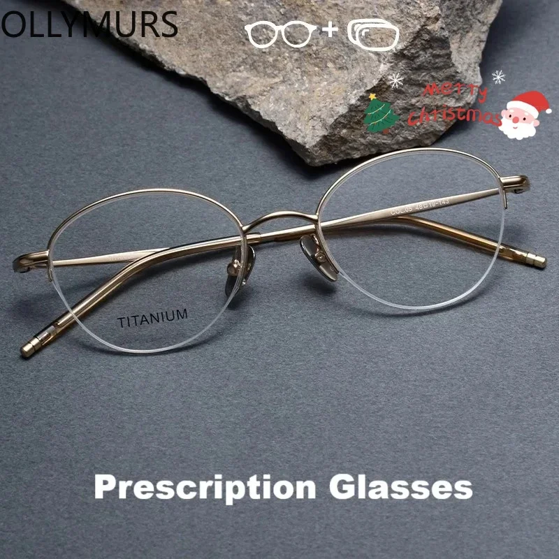 

KIZN модные женские титановые овальные очки по рецепту, простые простые женские прогрессивные очки для близорукости для женщин и девочек