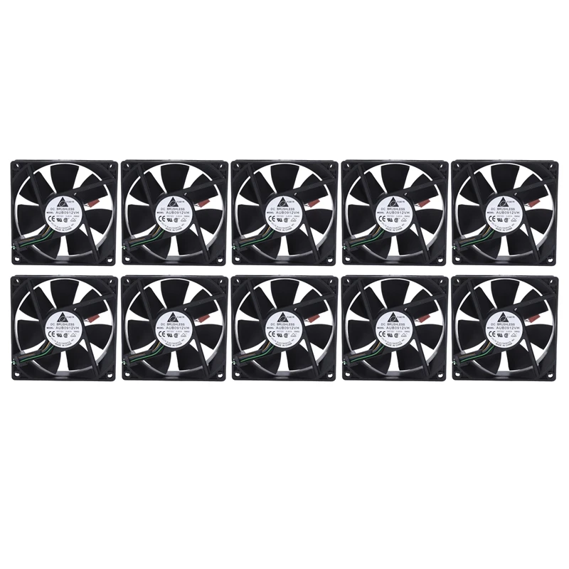 

10Pcs 90 X 90 X 25MM DC 12V 0.60A 4-Pin Computer Cpu Cooling Fans