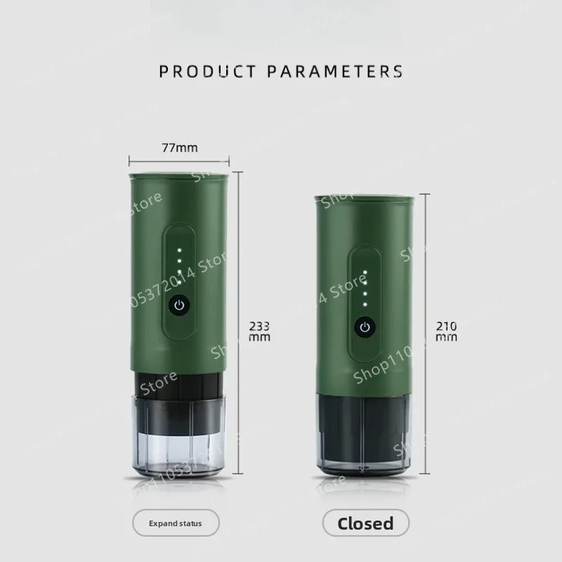 Portable Handheld Car Coffee Machine Electric Small Home Automatic Powder Capsules Espresso