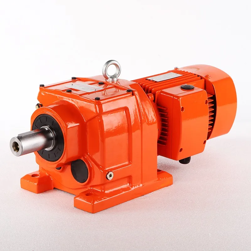 Spiral Bevel Gear Gearbox Spiral Reducer Gearbox AC Gear Motor Hard Tooth Inline Biaxial Spiral Reducer